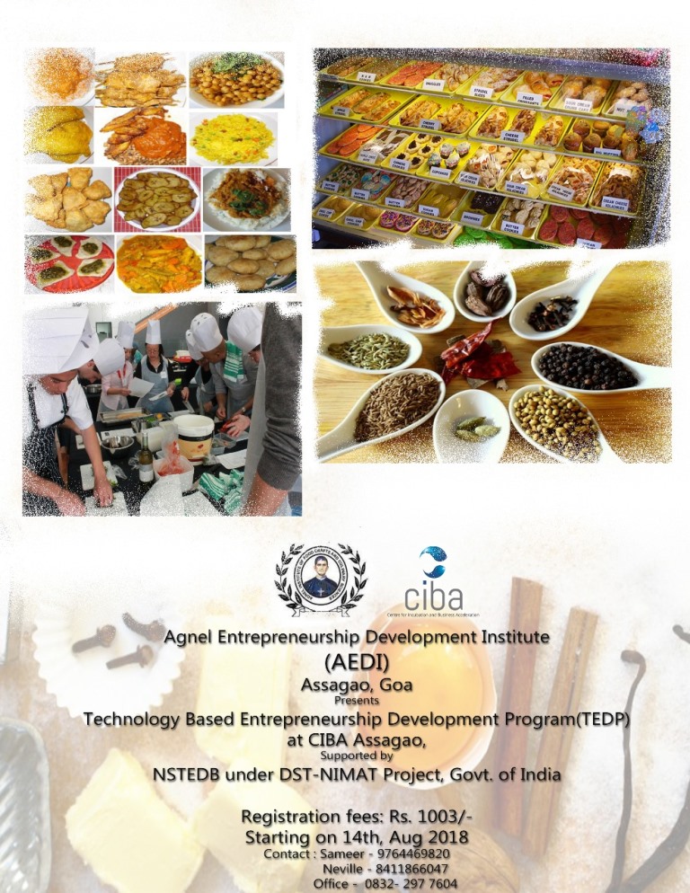 ciba-Technology based Entrepreneurship Development Programme (TEDP) in Food Processing